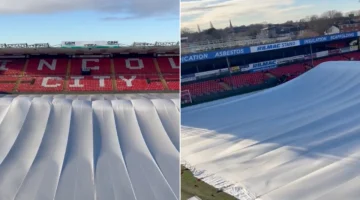 حل ذكي.. نادٍ إنجليزي يقاوم تجمد عشب ملعبه في الشتاء